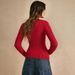 Voya Women's Autumn And Winter American Retro V-neck Slim Fried Dough Twists Needle Stripe Long Sleeve Androgynous Women's Simple Sweater_ecoleips.com