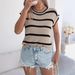 Real Shot Of 2026 Spring-summer Color-blocked Striped Casual Loose Knit Top. Independent Website Xun Cross-border_ecoleips.com