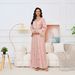 Voya Middle Eastern Abaya With Gold Embossing, Fashionable High-end Women's Clothing, Elegant And Slim-fitting Long_ecoleips.com