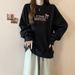 Real Shot Of Foreign Trade Cotton-blend Bow Embroidered Hoodless Sweatshirt Women, Thin, Loose, Long-sleeved Pullover_ecoleips.com