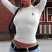 Women's Clothing Y2K Long Sleeve Vest T-Shirt Solid Color Casual Elegant Fashion Autumn Winter Top For Adults_ecoleips.com