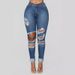 European And American Foreign Trade Cross-border High-waisted Stretch Ripped Slim-fit Women's Jeans_ecoleips.com
