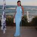 Women's Solid Color Crew Neck Slim Fit Long Dress Elegant Casual Formal Daily Wear Bodycon Maxi Dress For Ladies Fashion Apparel_ecoleips.com