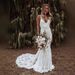 Elegant Backless Slip Wedding Dress | Spaghetti Strap Beach Photoshift Guest Gown For Bride Versatile Pure White & Beige_ecoleips.com