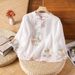 Chinese-Style Shirt With Traditional Design, Suitable For Spring, Autumn, And Summer; Made Of Cotton Or Linen Fabric, Fe_ecoleips.com