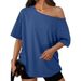 Women's Y2K Loose Off-Shoulder Top Style Design Casual T-Shirt_ecoleips.com