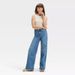 Cross-border European And American Women's Fashion Basic High-waisted Wide-leg Jeans, Casual Loose Versatile Mom Jeans_ecoleips.com