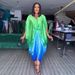 Women's Clothing Plus Size Women's Rayon Bat Sleeve V Neck Circle Hot Diamond Belt Dress_ecoleips.com