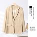 Plus-size Casual Blazer Women, 2025 Autumn And Winter New Style, Black, Versatile Commuting, Loose Design Jacket For_ecoleips.com