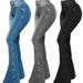 Aria Basics 2025 New European And American Style High Waist Stretch Floor-Length Flared Jeans For Women, Popular On_ecoleips.com