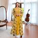 Middle Eastern Women's Embroidered Yarn Abaya Two Piece Robe Long Dress Muslin Spot Foreign Trade_ecoleips.com