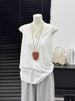 Women's Camisole Vest For Outerwear Spring Summer Loose Lazy Style Beautiful Back Covering Side Breast Sleeveless Base_ecoleips.com