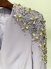 Newest Fashion 2025 Designer Party Vestido Women's Diamonds Beaded Split Long Maxi Dress Purple Glitter Rivet Tops PTF8_ecoleips.com