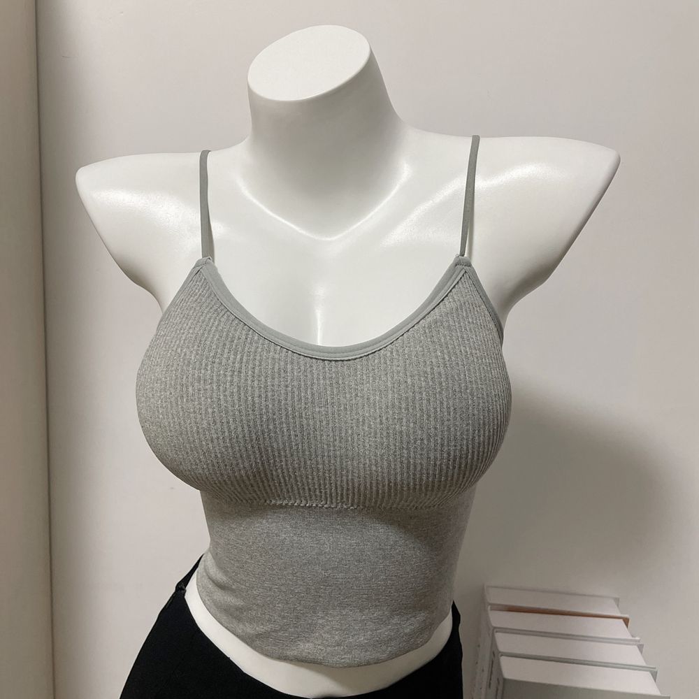 Korean Style Detachable Padded Camisole Sexy Short Bodysuit for Women Versatile Fashionable Top_ecoleips.com
