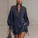 Women's Clothing Women's V Neck Tassel Embroidered Dress Elegant V-Neck Suede Fringe A-Line Midi Dress With Embroidery For Women_ecoleips.com