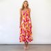 European And American Summer Women's Clothing Commuter Sleeveless Spice Girl Printed Long Sling Dress_ecoleips.com