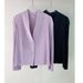Pleated Thickened Jacket, New Spring Fashion, Solid Color, Elegant, Simple, Long-sleeved, Two-button Blazer_ecoleips.com