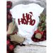 Merry Christmas Tree Santa Claus Simple Printed Letter Plus Size Women's Short Top T-shirt_ecoleips.com