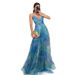 Foreign Trade 2025 European And American Spring/Summer New Mesh Printed Strap INS Vacation Casual Party Dress_ecoleips.com