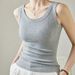 Women's Versatile Ribbed Sleeveless T-Shirt Camisole Sports Base Layer Top Comfortable New Spring Summer Autumn_ecoleips.com