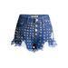 European And American Street Style Personalized Fashion Shorts, Trendy Women's Studded Denim Hot Pants 0.5KG_ecoleips.com