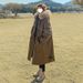 girl Parker Women Winter Mid-Length Fleece Lined Thickened Cotton Coat New Arrival Workwear Hooded Jacket Trendy_ecoleips.com