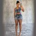 Women's Clothing Summer New Denim Skirt Suit Fashion Design Cross Embroidery Casual Stretch Denim Two Piece Suit_ecoleips.com