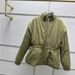 girl Frch Niche 2025 Autumn Winter New Retro Fashion Detachable Cotton Jacket Stand Collar Waist Tie Thicked Coat For_ecoleips.com