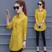 Verve Autumn Winter New College Style Solid Color Shirt Women's Turn-down Collar Long Sleeve Blouse_ecoleips.com