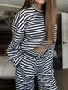 Women's Casual Striped Two Piece Set Fashion Autumn Winter_ecoleips.com
