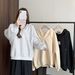 European American Style Real-shot Hooded V-neck Sweatshirt For Women, Spring And Autumn, Korean Version, Thin, Loose,_ecoleips.com