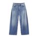 High Waisted Wide Leg Jeans Women's Casual Loose Trousers Spring 2026 American Style Pocket Detail Versatile Denim_ecoleips.com