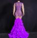 Women’s Clothing Fashion Sexy Mesh Hot Diamond Perspective One Piece Feather Long Dress Evening Dress Stage Performance Costume Ym_ecoleips.com