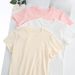 2025 Summer New Front Shoulder Short-sleeved T-shirt Women's Slim-fitting Waist Spice Girls' Casual And Thin Round Neck Short Top Women_ecoleips.com