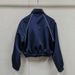 French Niche Style Women's Satin Jacket Light Luxury Early Spring Stand Collar Topstitching Slanted Pockets Fitted Waist Outerwear_ecoleips.com