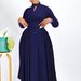 K Women's New Fashion Temperament Pleated Plus Size Big Skirt Dress_ecoleips.com