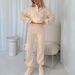 Women's Casual Sporty Two Piece Set Long Sleeved Sweatshirt & Jogger Pants Autumn Collection Comfortable Breathable Outfit_ecoleips.com