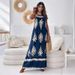 Women's Clothing Summer New Positioning Flower Printed Suspender Dress Long Dress Women's Clothing_ecoleips.com