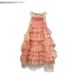 Lightweight Glitter Layered Ruffle Party Top With Lace Hem, Halter Neck Cami For Women In Blush Pink, Sweet & Elegant Style_ecoleips.com