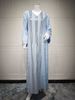Verve AB418 New Muslim Fashion Elegant Pullover Dress Robe With Sequin Embroidery_ecoleips.com