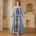 Women's Embroidered Dress Robe New Autumn Winter Style Muslim Fashion Clothing_ecoleips.com