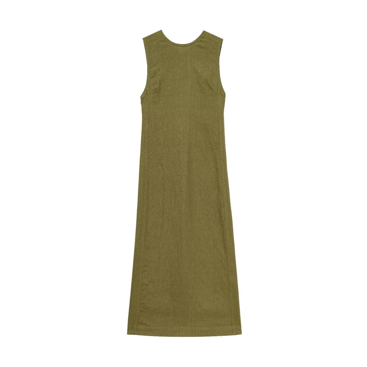 Women's Linen Midi Dress Summer New Arrival Niche Design Casual Elegant Fashionable Women's Dress_ecoleips.com