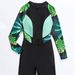 Women's Clothing New Long-sleeved Trousers One-piece One-piece Set Conservative Sunscreen Color Matching Swimsuit Diving Suit_ecoleips.com