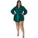 Women's Clothing Plus Size Women's Sequined Jumpsuit With Shorts Style Fashion Long Sleeve For Formal & Casual For Women_ecoleips.com