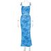 New Fashion Printed 2 Piece Set Sexy Spaghetti Strap Backless Bodycon Slim Dress For Women Summer Streetwear Outfits_ecoleips.com