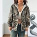 Vintage Zip-Up Hoodie – Distressed Print & Color-Block Pullover (S-XXL, Polyester-Spandex, Oversized Fit, Unisex Streetwear)_ecoleips.com