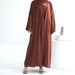 Loriya 2025 Dubai Turkey Solid Color Cotton Linen Cardigan Robe LR732&LR733_ecoleips.com