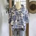 New Cross-border European And American Independent Site Printed V-neck Ruffle Women's Top_ecoleips.com