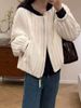 girl European Style Short Cotton-Padded Jacket For Women 2025 Autumn Winter New High-End Casual Loose Double Warm Cotton Coat_ecoleips.com
