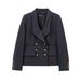 Women’s Clothing New Spring And Autumn French Design Blended Button Down Suit Jacket Flared Pants Fashion Suit_ecoleips.com
